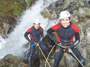 Premier rappel dans le canyon