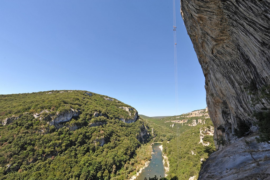 Klettern Ardèche / Abseilen in der Ardèche-Schlucht 