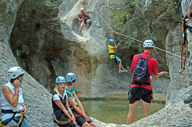 Parcours tyrolienne en Ardèche, descente en tyrolienne, activité tyrolienne en Ardèche