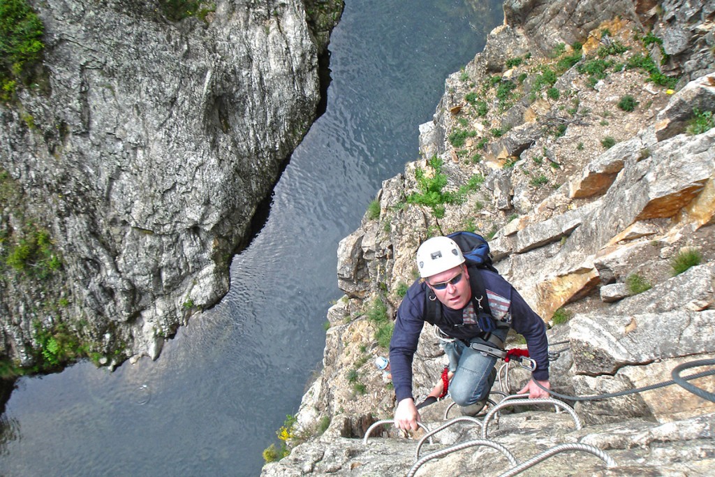 via ferrata in de Ardèche | Pont du diable